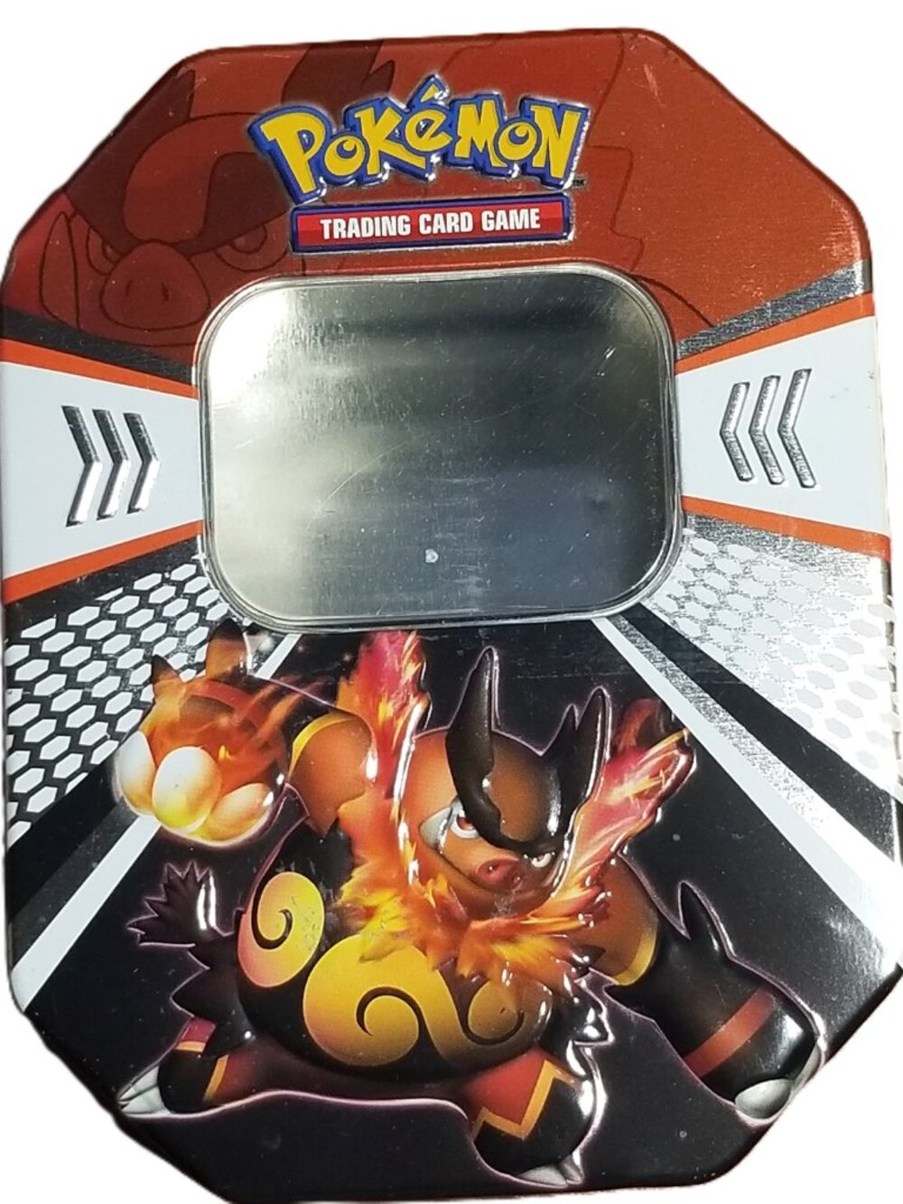 Pokemon Emboar Collector Tin Black/White 2013 Empty Metal Storage Case Nintendo - Picture 12 of 12